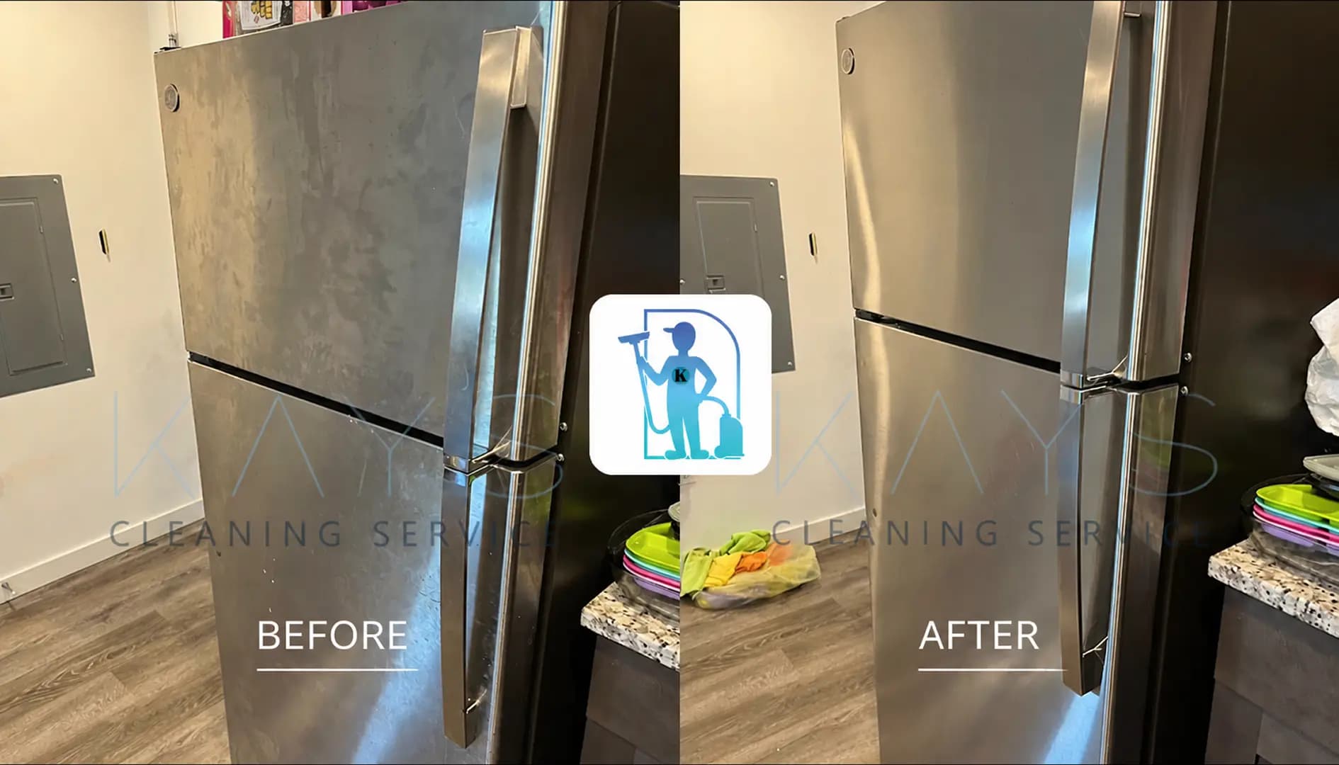 Refrigerator Before & After Cleaning