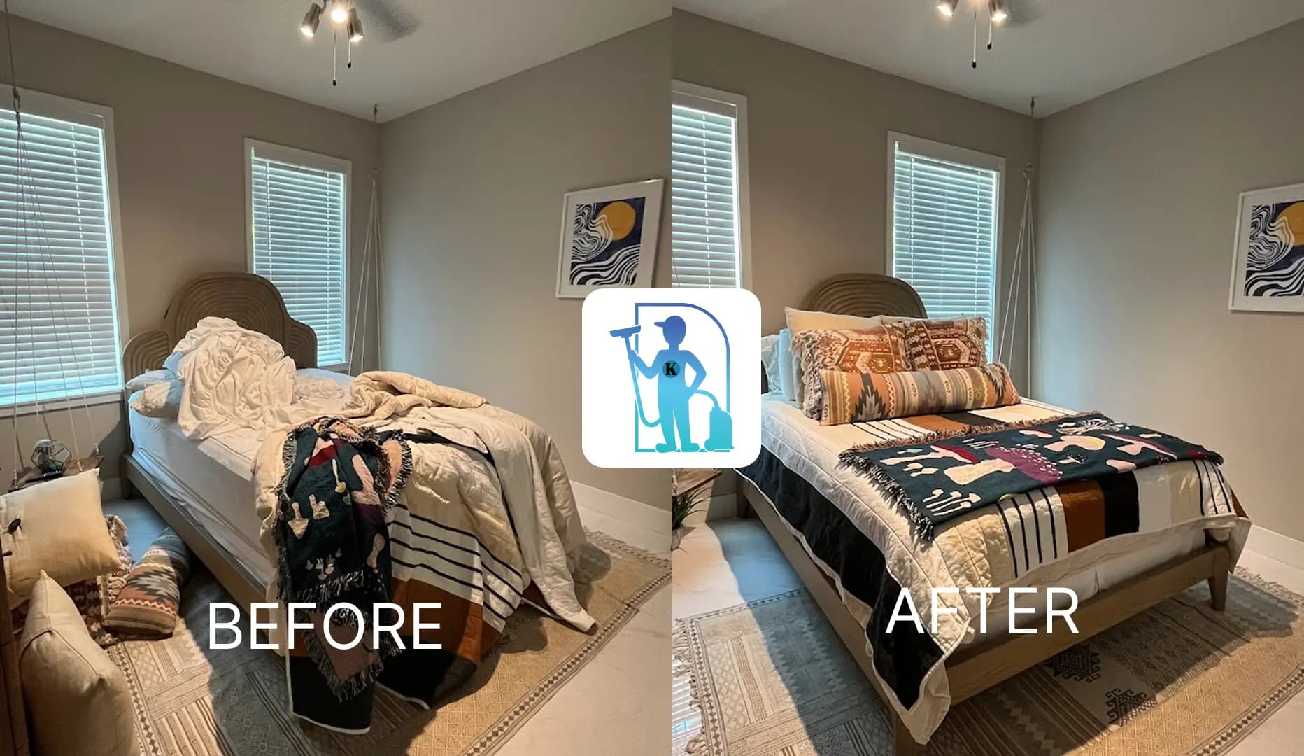 Single Room Before & After Cleaning