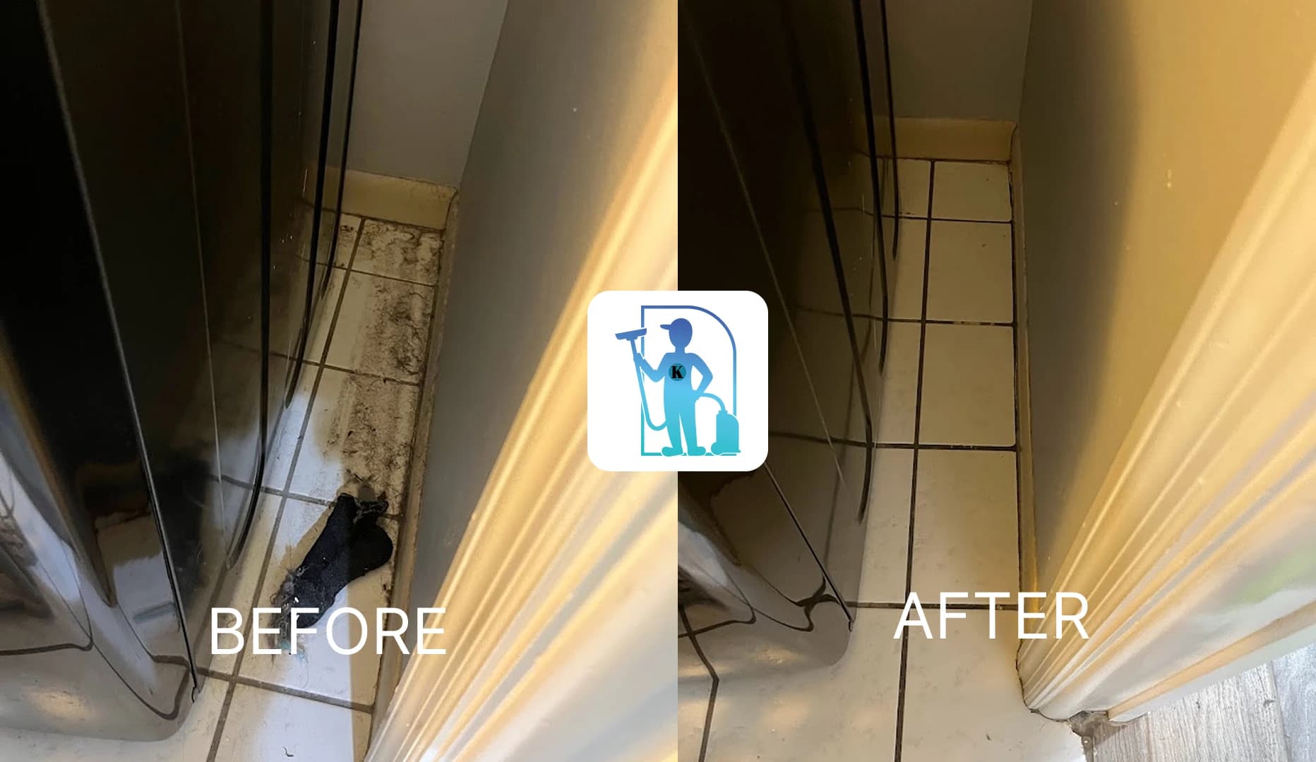 Wall Corner Before & After Cleaning