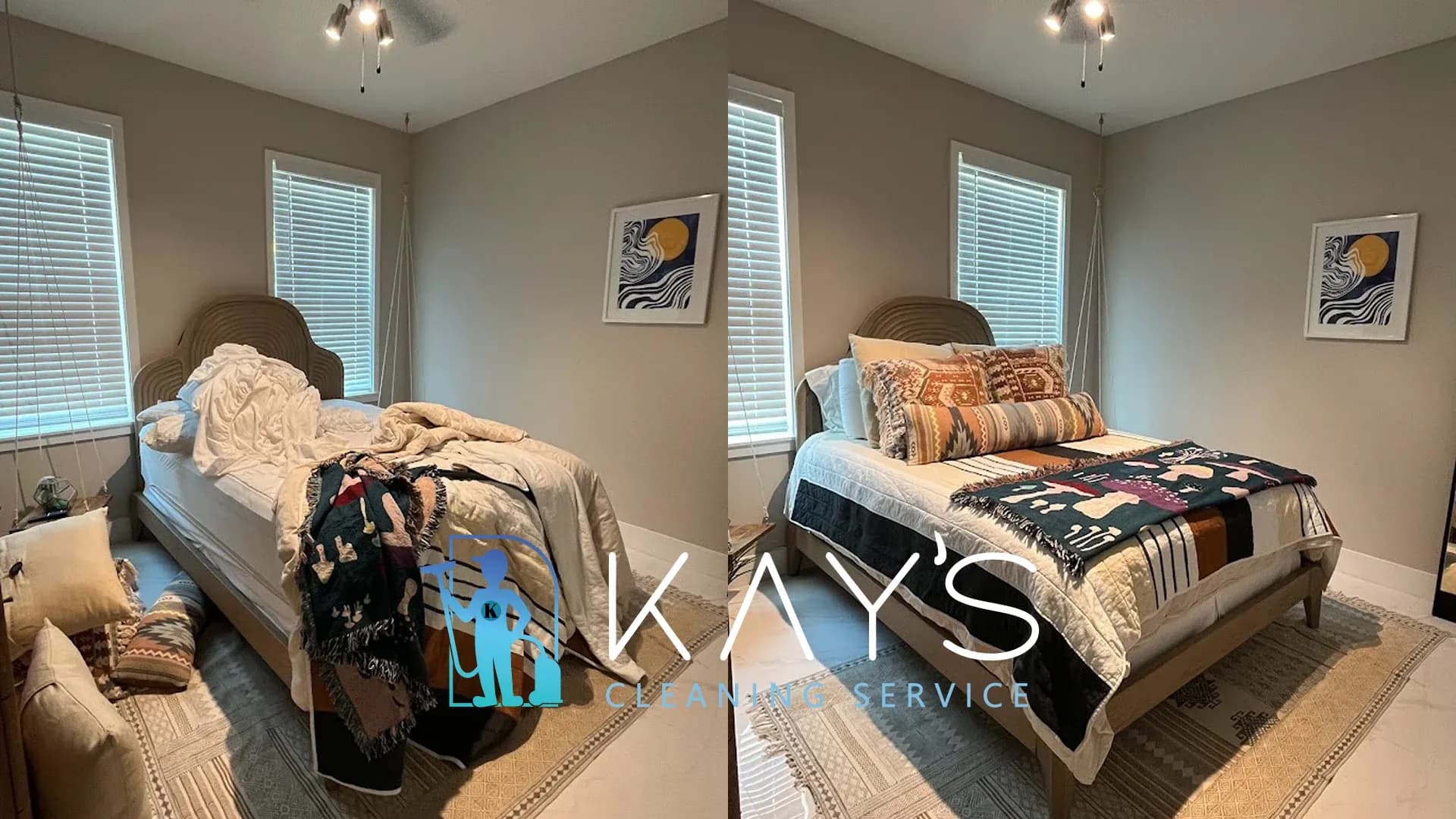 Vacation rental cleaning before and after for Airbnb property in Tampa Bay FL.webp